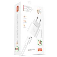 20 WATT TYPE-C ŞARJ BAŞLIK ADAPTÖRÜ + KABLO SETİ (APPLE 15 PRO-PROMAX UYUMLU)