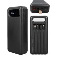 20000 MAH DİJİTAL GÖSTERGELİ USB-MICRO-LIGHTNING-TYPE-C GİRİŞLİ VE KABLOLU POWERBANK