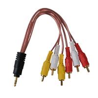 3.5 MM STEREO ERKEK / 6 RCA ERKEK 5+1 KABLO