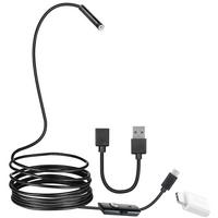 3IN1 MICRO USB+TYPE-C+USB A) ANDROID UYUMLU 8 MM IŞIKLI 5 METRE ENDOSKOP YILAN KAMERA