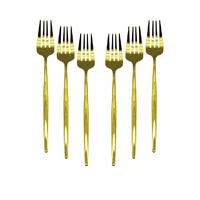 6 PCS GOLD YEMEK ÇATAL SETİ