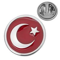 925 Ayar Gümüş Ay Yıldız Rozet T8673