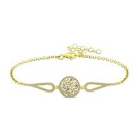 925 Ayar Gümüş Gold Baget Taşlı Bileklik T5272