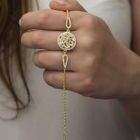 925 Ayar Gümüş Gold Baget Taşlı Bileklik T5272