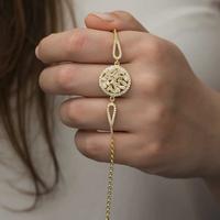 925 Ayar Gümüş Gold Baget Taşlı Bileklik T5272