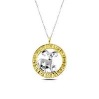 925 Ayar Gümüş Gold Koç Burcu Kadın Gümüş Kolye T4921