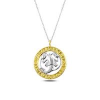 925 Ayar Gümüş Gold Yengeç Burcu Kadın Gümüş Kolye T4925