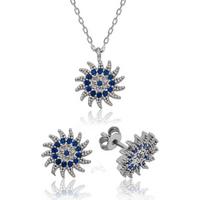 925 Ayar Gümüş Güneşli Nazar Set ST1160102