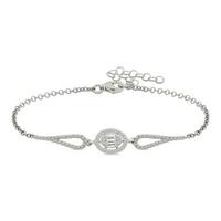 925 Ayar Gümüş Rodyum Oval Baget Bileklik T6575
