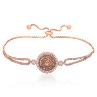 925 Ayar Gümüş Rose Kıtmir Bileklik T3849