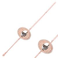925 Ayar Gümüş Rose Tuğralı Bileklik BR0460601