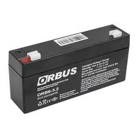AKÜ 6 VOLT 3.2 AMPER ORBUS ORB6-3.2 ( 135 X 33 X 60 MM )