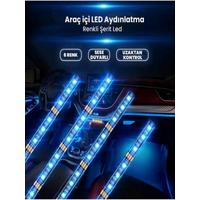 ARAÇ AYAK ALTI RGB LED LAMBA 4X12 48 LEDLİ MÜZİĞE DUYARLI