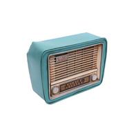 Dekoratif Metal Radyo Kumbaralı Vintage Hediyelik (1666)