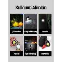 El Feneri Usb li Şarj Edilebilir Led Anahtarlık El Feneri Şişe Açacağı Mıknatıslı Kamp Feneri
