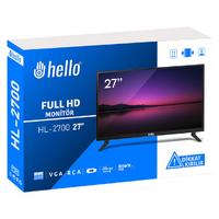 HELLO HL-2700 27 AUDIO IN-RCA-VGA-HDMI-USB 12 VOLT ADAPTÖRLÜ FULL HD LED MONİTÖR