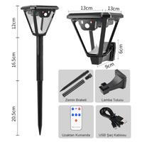 HS-V83 SOLAR SENSÖRLÜ 100 SMD LEDLİ 3 MODLU BAHÇE VE DUVAR LAMBASI