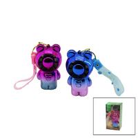 KİWİ KFAN-7400 AYICIK MODELİ EL TİPİ - MASA ÜSTÜ MİNİ FAN USB ŞARJLI ANAHTARLIKLI 2-KADEME HIZ PARLAK RENKLİ