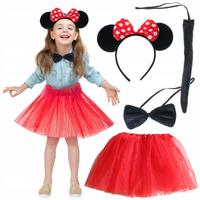 Minnie Mouse Kostüm Seti Etek Taç Kuyruk Papyon Gösteri Seti